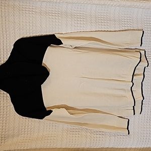 Talbots Black/Ivory Turtleneck -XL